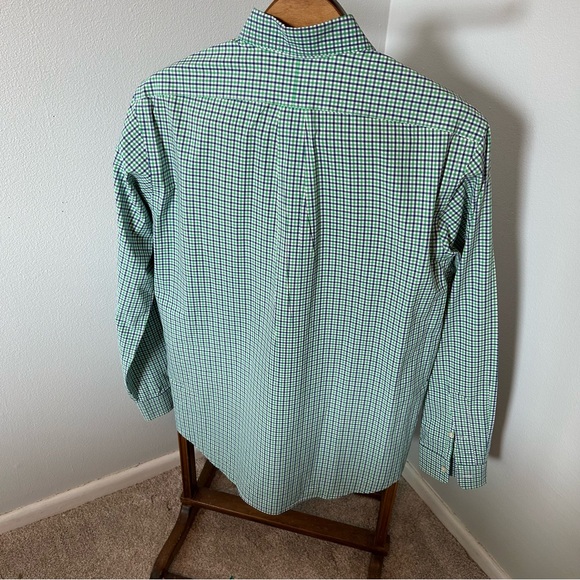 Ralph Lauren Men's Green and Blue Plaid Shirt - Picture 5 of 6
